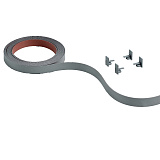 Комплект декоративного профиля SlideLine M, L4000 мм, H16 мм, под приклеивание, цвет серебристый (9209268)