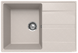 Односекционная кухонная мойка 750x500 реверсивная, глубина 180 мм, кварц, цвет песок (Prima 750-10)