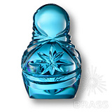 Ручка "Матрёшка" Хрусталь (24% PbO) Бирюза H-105 D-56 (9491)