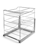 Корзина кухонная в базу 400 мм, на шариковых направляющих с доводчиком в нижнюю базу (BK400/NKS)