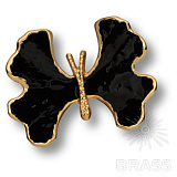 Ручка кнопка, чёрный/глянцевое золото (KELEBEK BIG-60-BLACK PEAR)