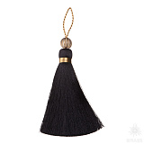 Кисть из ниток полиэстер Fufus 10см/15мм PF900 с бусиной "Тыква" (9433)