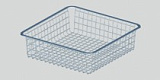 Корзина сетчатая хром (гальваника) 120x400x400 мм (321 544 006-40)